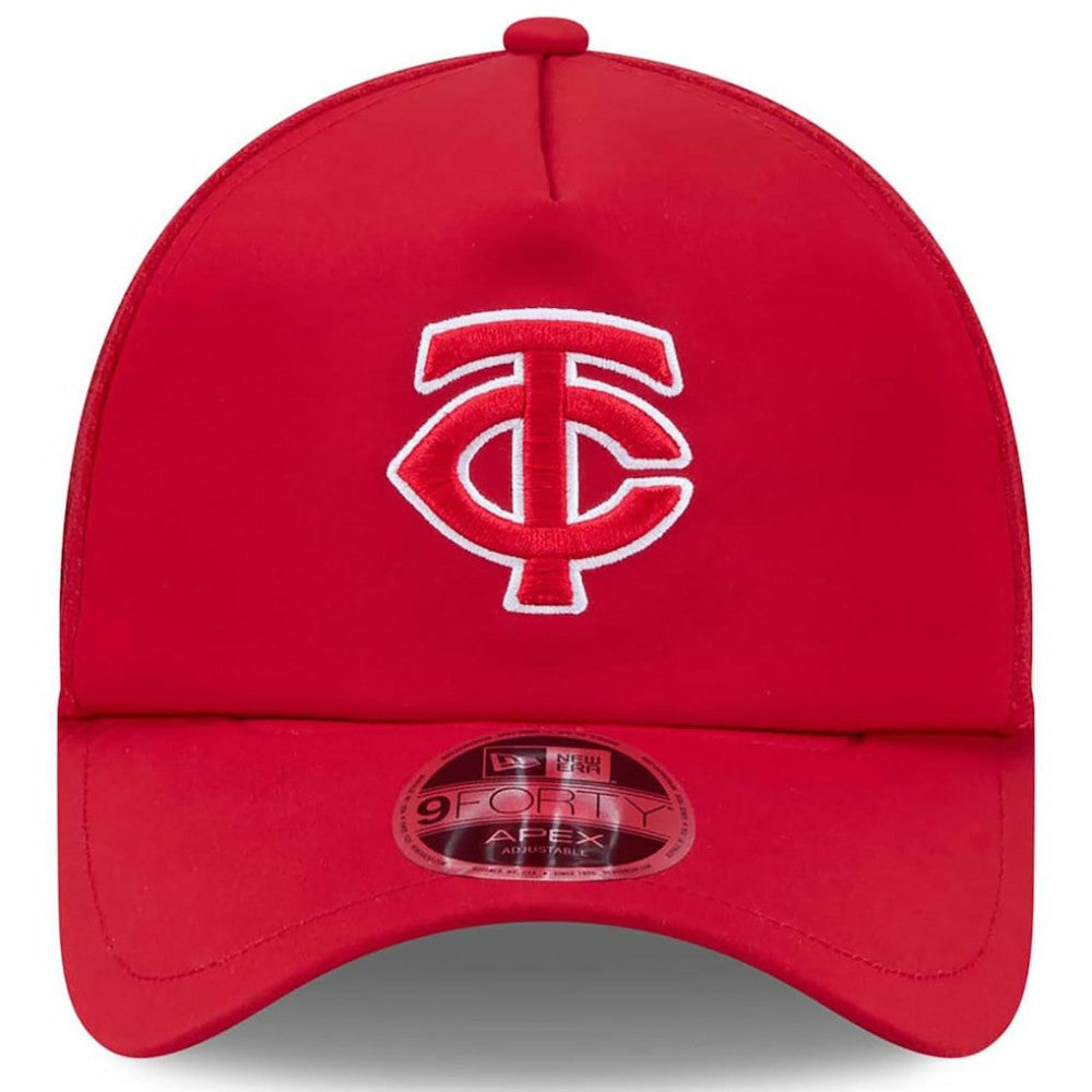 Minnesota Twins New Era 2026 Batting Practice Apex 9FORTY Adjustable Trucker Hat - Red - New Era on Sale
