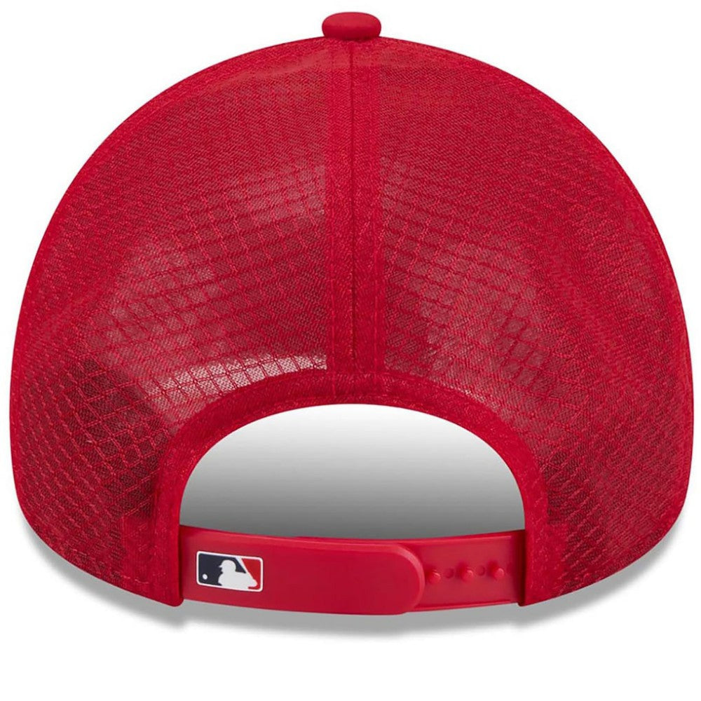 Minnesota Twins New Era 2026 Batting Practice Apex 9FORTY Adjustable Trucker Hat - Red - New Era on Sale
