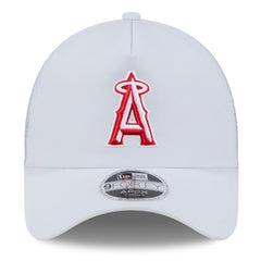 Los Angeles Angels New Era 2026 Batting Practice Apex 9FORTY Adjustable Trucker Hat - White - New Era Online
