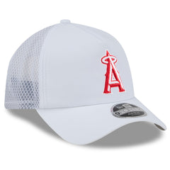 Los Angeles Angels New Era 2026 Batting Practice Apex 9FORTY Adjustable Trucker Hat - White - New Era Online
