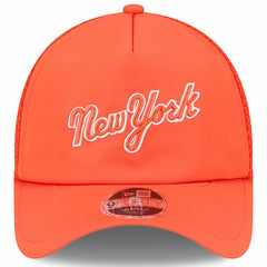 New York Mets New Era 2026 Batting Practice Apex 9FORTY Adjustable Trucker Hat - Orange - New Era Online