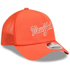 New York Mets New Era 2026 Batting Practice Apex 9FORTY Adjustable Trucker Hat - Orange - New Era Online