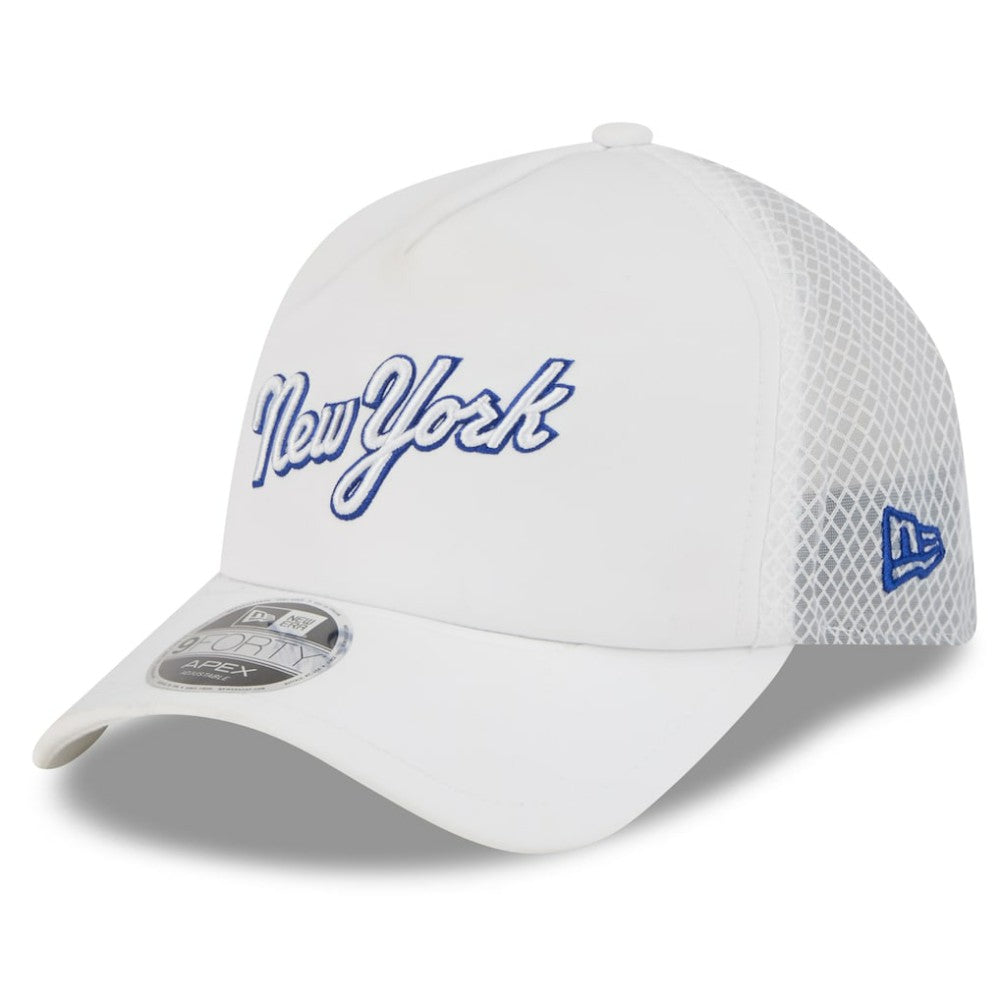 New York Mets New Era 2026 Batting Practice Apex 9FORTY Adjustable Trucker Hat - White - New Era Sale
