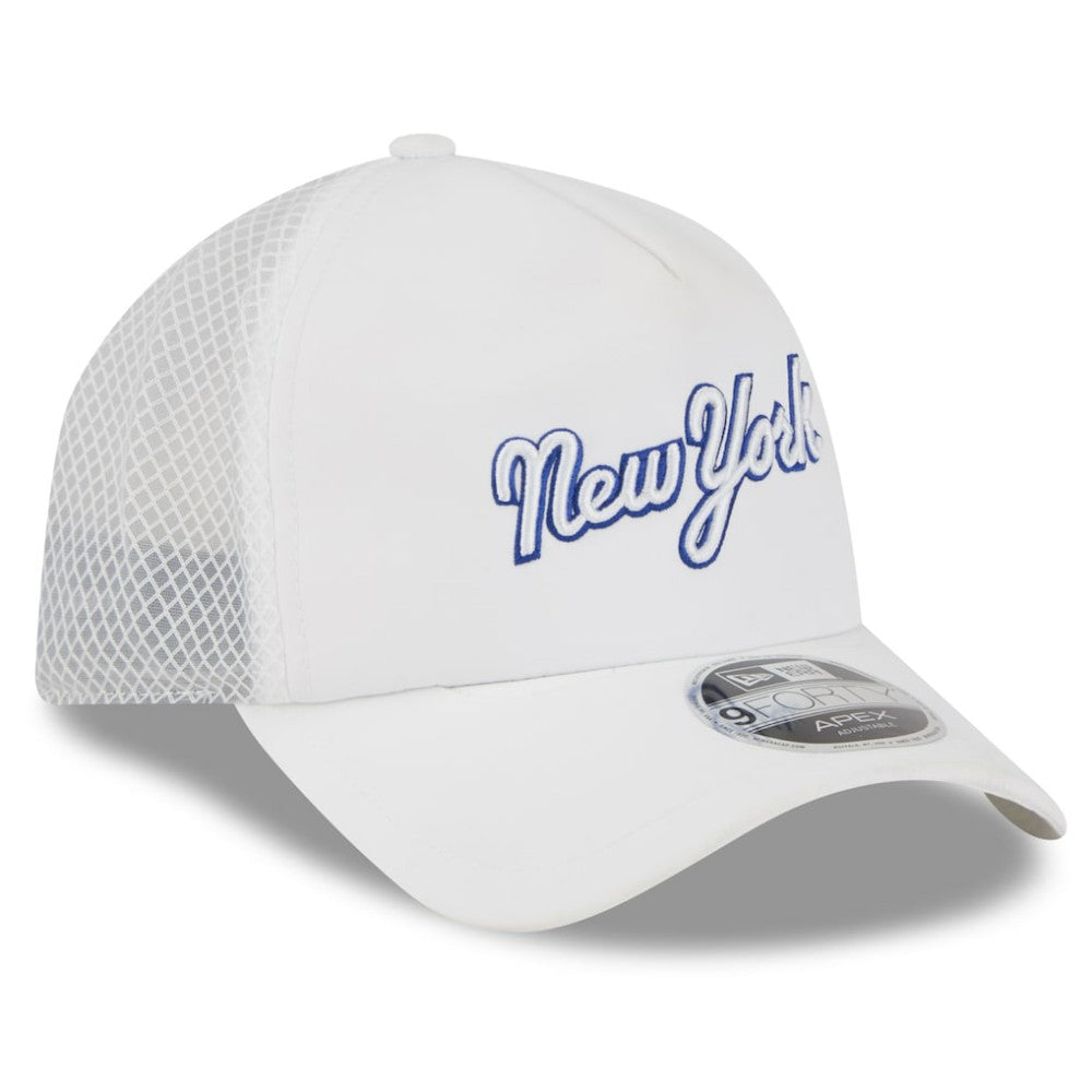 New York Mets New Era 2026 Batting Practice Apex 9FORTY Adjustable Trucker Hat - White - New Era Sale