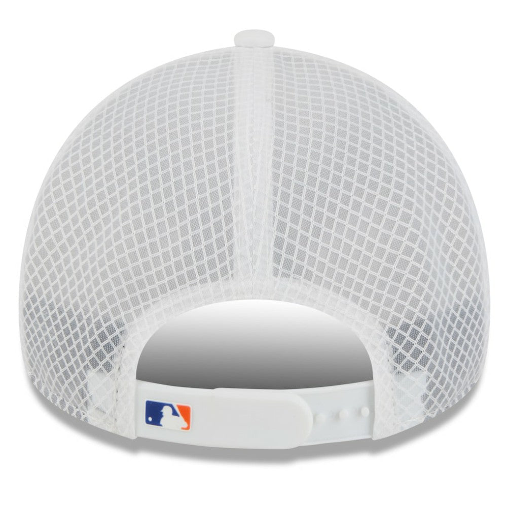 New York Mets New Era 2026 Batting Practice Apex 9FORTY Adjustable Trucker Hat - White - New Era Sale