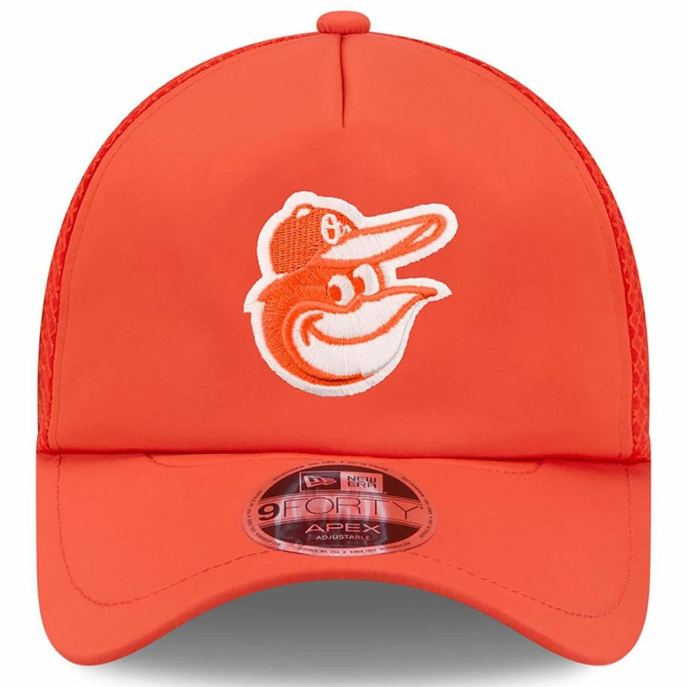 Baltimore Orioles New Era 2026 Batting Practice Apex 9FORTY Adjustable Trucker Hat - Orange - New Era Lifestyle