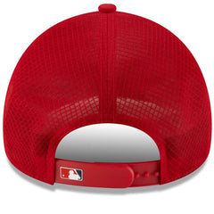 Los Angeles Angels New Era 2026 Batting Practice Apex 9FORTY Adjustable Trucker Hat - Red - New Era on Sale