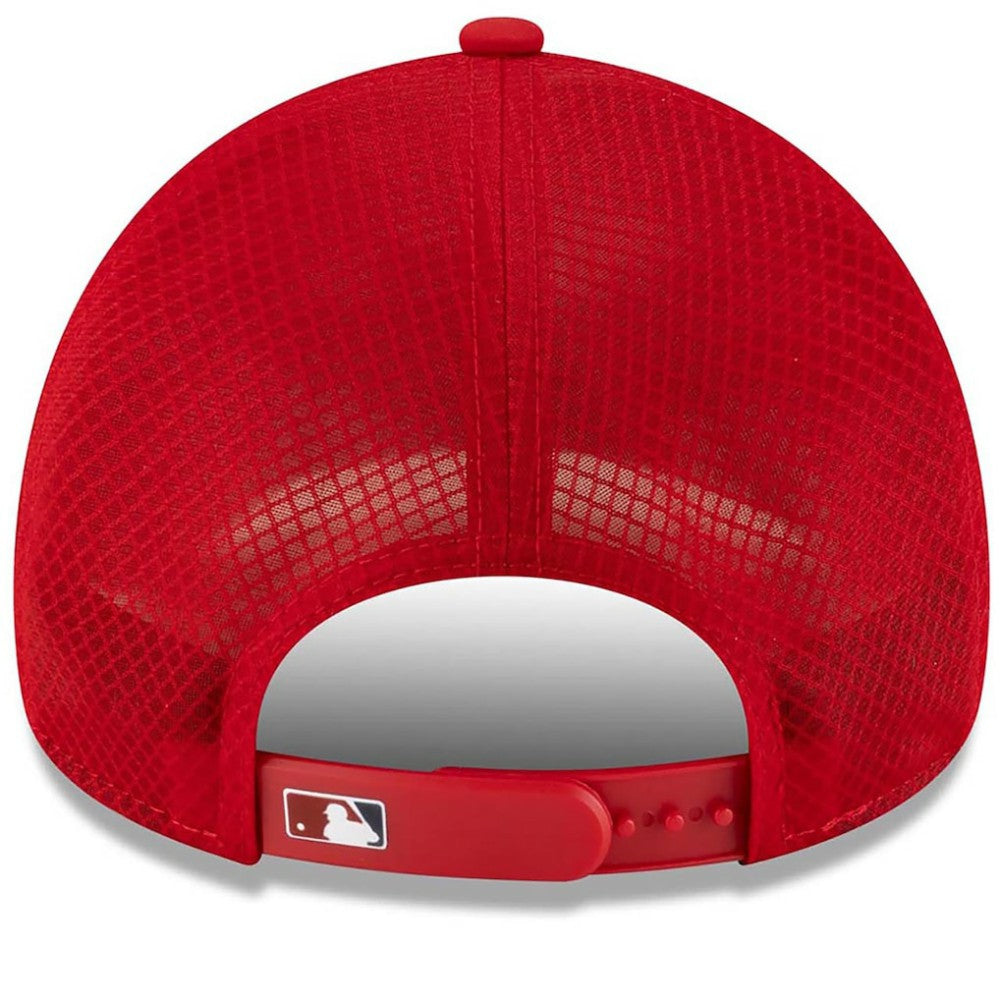 Washington Nationals New Era 2026 Batting Practice Apex 9FORTY Adjustable Trucker Hat - Red - New Era Discount