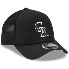 Colorado Rockies New Era 2026 Batting Practice Apex 9FORTY Adjustable Trucker Hat - Black - New Era Discount
