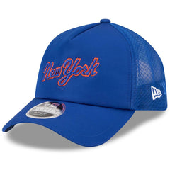 New York Mets New Era 2026 Batting Practice Apex 9FORTY Adjustable Trucker Hat - Royal - New Era on Sale