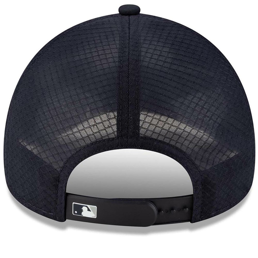 New York Yankees New Era 2026 Batting Practice Apex 9FORTY Adjustable Trucker Hat - Navy - New Era Discount