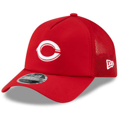 Cincinnati Reds New Era 2026 Batting Practice Apex 9FORTY Adjustable Trucker Hat - Red - New Era Sale