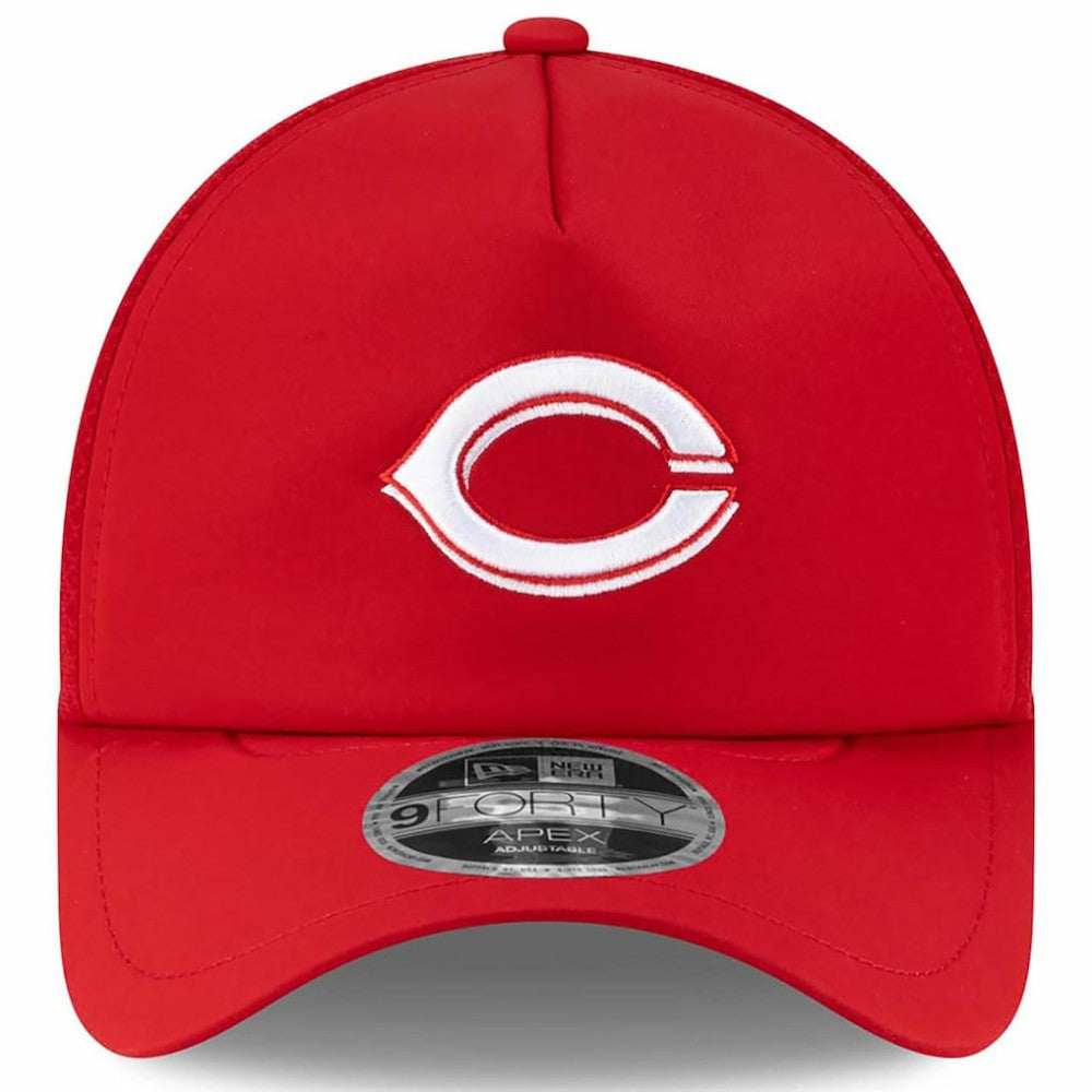 Cincinnati Reds New Era 2026 Batting Practice Apex 9FORTY Adjustable Trucker Hat - Red - New Era Sale