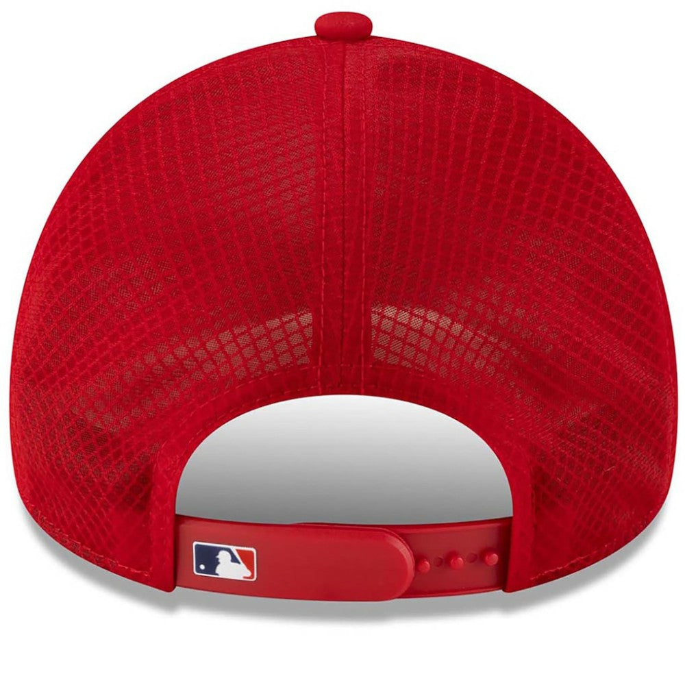 Philadelphia Phillies New Era 2026 Batting Practice Apex 9FORTY Adjustable Trucker Hat - Red - New Era Sale