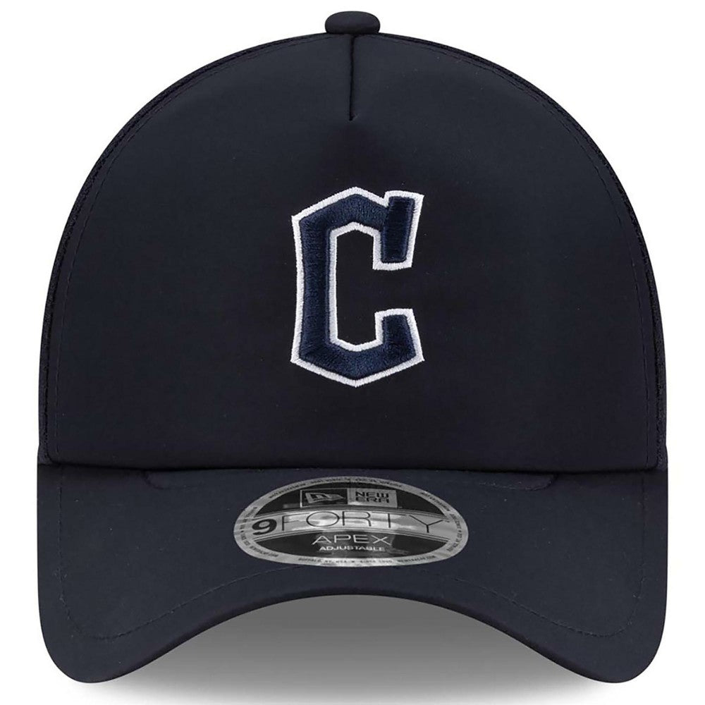 Cleveland Guardians New Era 2026 Batting Practice Apex 9FORTY Adjustable Trucker Hat - Navy - New Era Discount