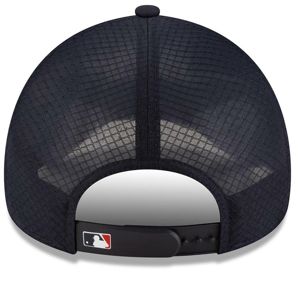 Cleveland Guardians New Era 2026 Batting Practice Apex 9FORTY Adjustable Trucker Hat - Navy - New Era Discount