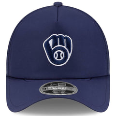 Milwaukee Brewers New Era 2026 Batting Practice Apex 9FORTY Adjustable Trucker Hat - Navy - New Era on Sale
