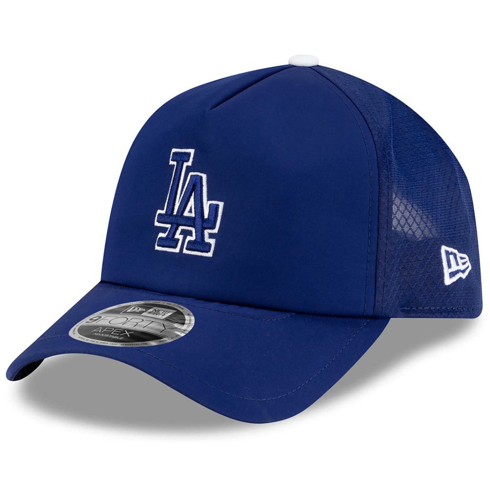 Los Angeles Dodgers New Era 2026 Batting Practice Apex 9FORTY Adjustable Trucker Hat - Royal - New Era Online