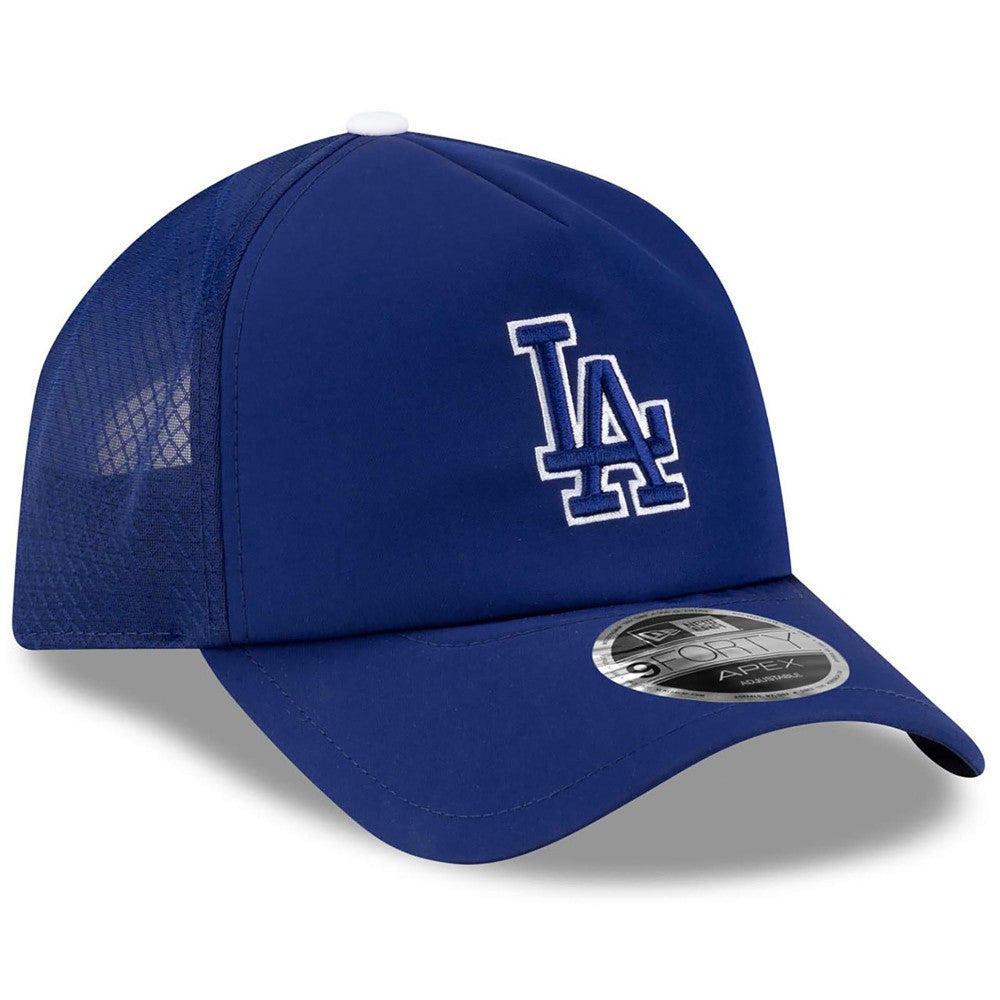 Los Angeles Dodgers New Era 2026 Batting Practice Apex 9FORTY Adjustable Trucker Hat - Royal - New Era Online