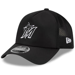 Miami Marlins New Era 2026 Batting Practice Apex 9FORTY Adjustable Trucker Hat - Black - New Era Discount