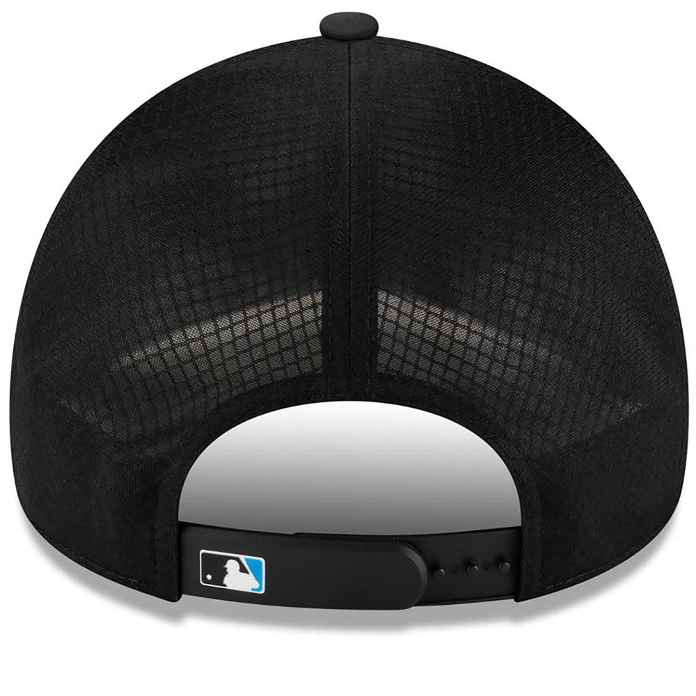 Miami Marlins New Era 2026 Batting Practice Apex 9FORTY Adjustable Trucker Hat - Black - New Era Discount