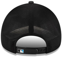 Miami Marlins New Era 2026 Batting Practice Apex 9FORTY Adjustable Trucker Hat - Black - New Era Discount