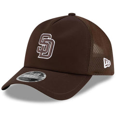 San Diego Padres New Era 2026 Batting Practice Apex 9FORTY Adjustable Trucker Hat - Brown - New Era Online