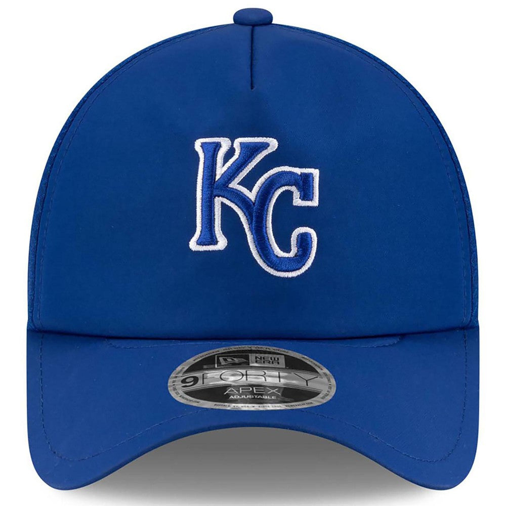 Kansas City Royals New Era 2026 Batting Practice Apex 9FORTY Adjustable Trucker Hat - Royal - New Era on Sale