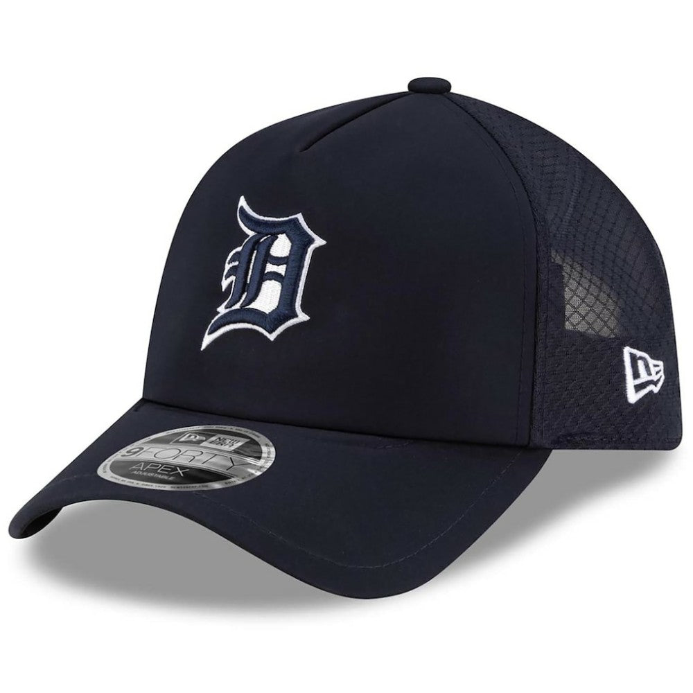 Detroit Tigers New Era 2026 Batting Practice Apex 9FORTY Adjustable Trucker Hat - Navy - New Era Lifestyle