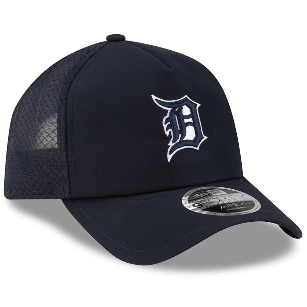 Detroit Tigers New Era 2026 Batting Practice Apex 9FORTY Adjustable Trucker Hat - Navy - New Era Lifestyle