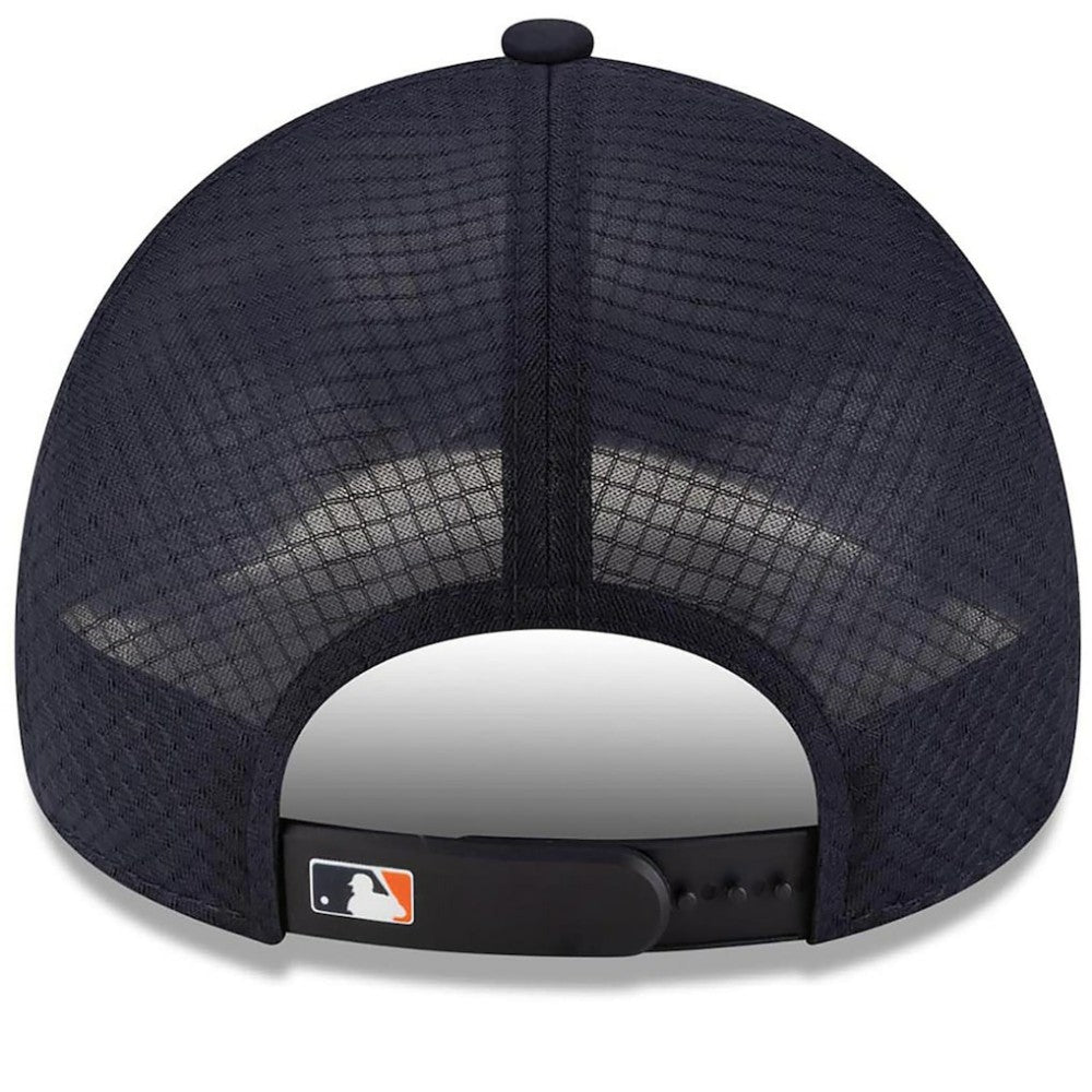 Detroit Tigers New Era 2026 Batting Practice Apex 9FORTY Adjustable Trucker Hat - Navy - New Era Lifestyle