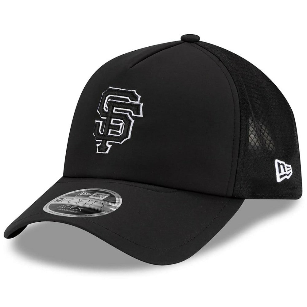 San Francisco Giants New Era 2026 Batting Practice Apex 9FORTY Adjustable Trucker Hat - Black - New Era Online