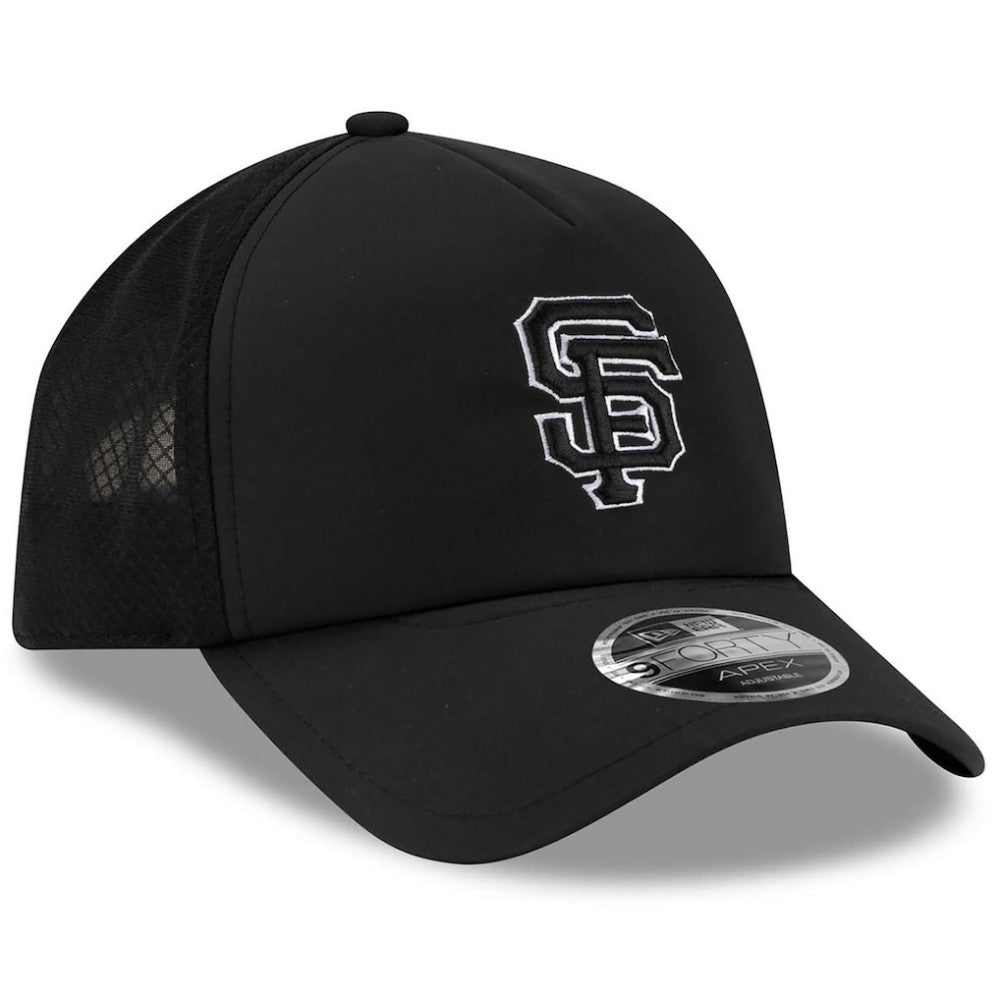San Francisco Giants New Era 2026 Batting Practice Apex 9FORTY Adjustable Trucker Hat - Black - New Era Online