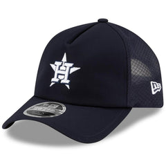 Houston Astros New Era 2026 Batting Practice Apex 9FORTY Adjustable Trucker Hat - Navy - New Era Online