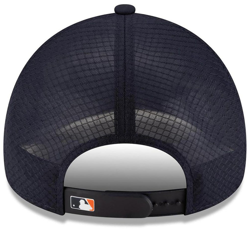 Houston Astros New Era 2026 Batting Practice Apex 9FORTY Adjustable Trucker Hat - Navy - New Era Online