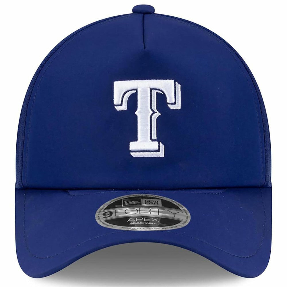 Texas Rangers New Era 2026 Batting Practice Apex 9FORTY Adjustable Trucker Hat - Royal - New Era Lifestyle