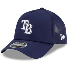 Tampa Bay Rays New Era 2026 Batting Practice Apex 9FORTY Adjustable Trucker Hat - Navy - New Era on Sale