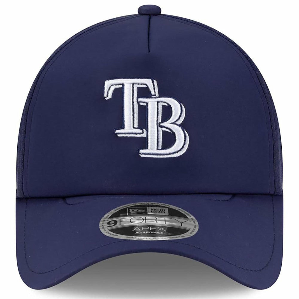 Tampa Bay Rays New Era 2026 Batting Practice Apex 9FORTY Adjustable Trucker Hat - Navy - New Era on Sale