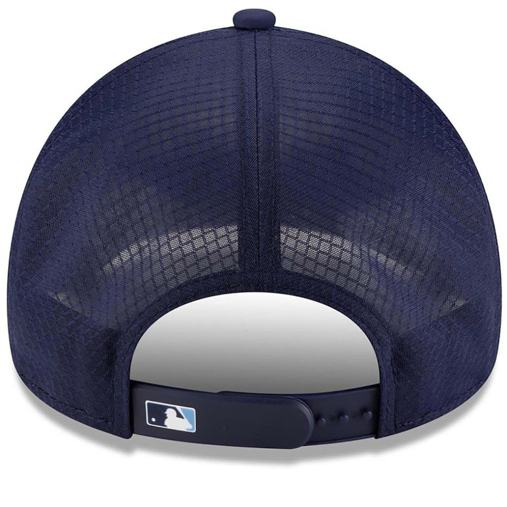 Tampa Bay Rays New Era 2026 Batting Practice Apex 9FORTY Adjustable Trucker Hat - Navy - New Era on Sale
