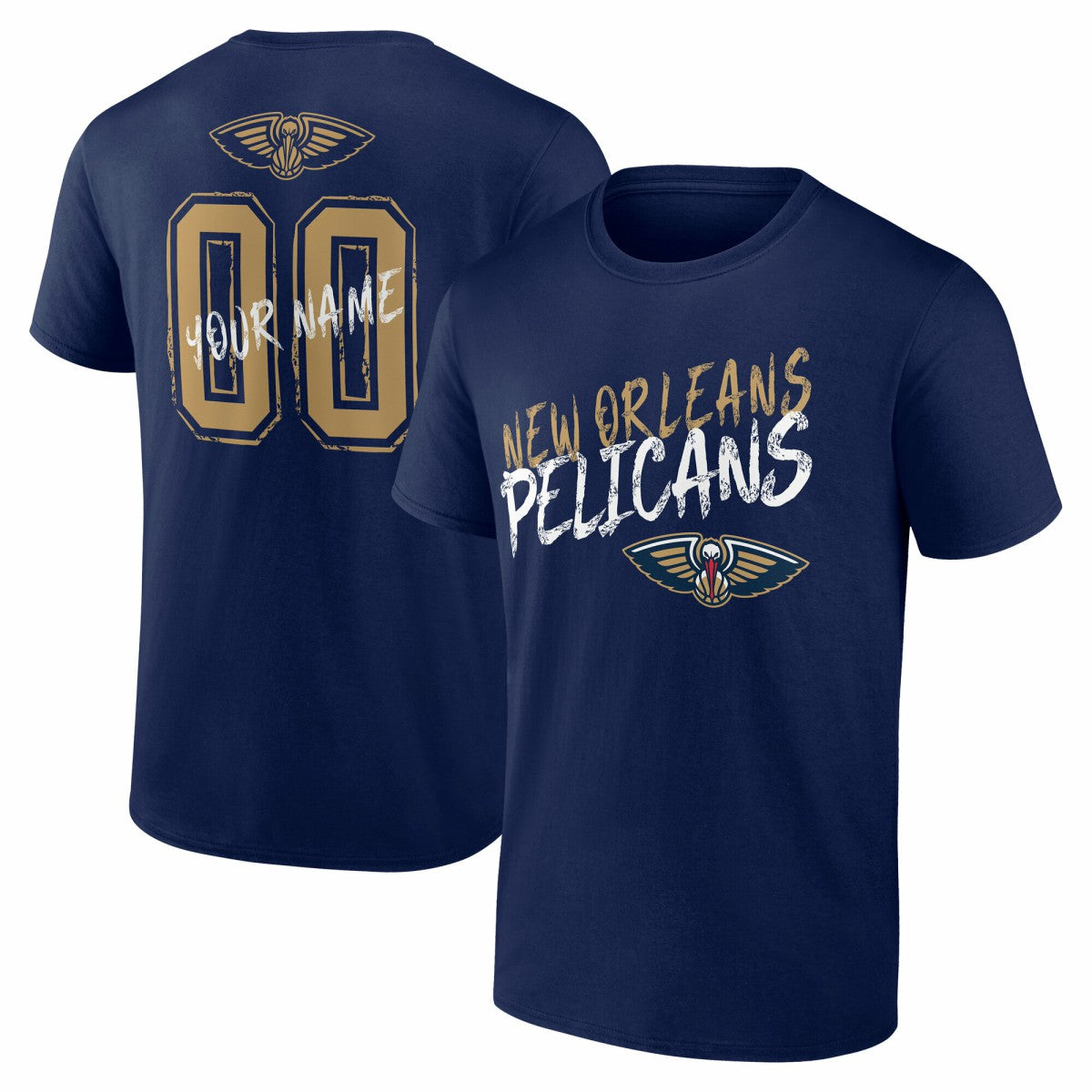 New Orleans Pelicans Hustle Custom T-Shirt Navy