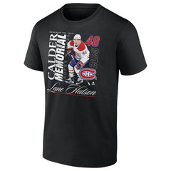 Lane Hutson Montreal Canadiens 2025 Calder Memorial Trophy Winner T-Shirt - Black - NHL 203149069