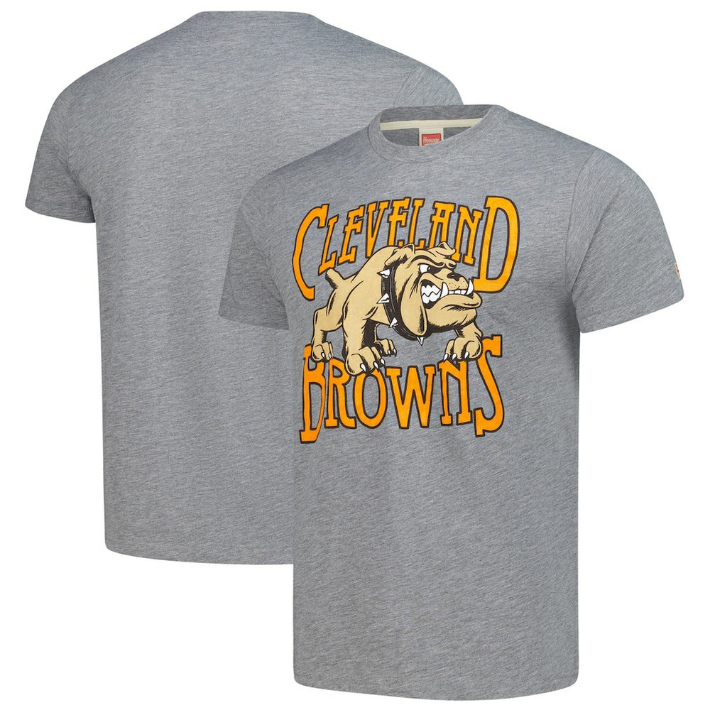 Cleveland Browns Homage Unisex Tri-Blend Dawg Pound XL Bone Collar T-Shirt Gray