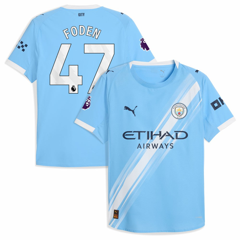 Phil Foden Manchester City 2025/26 Home Player Jersey Sky Blue - Puma