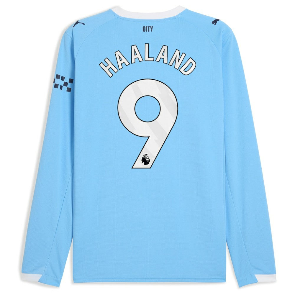 Erling Haaland Manchester City 2025/26 Home Replica Long Sleeve Player Jersey Sky Blue - Puma sale