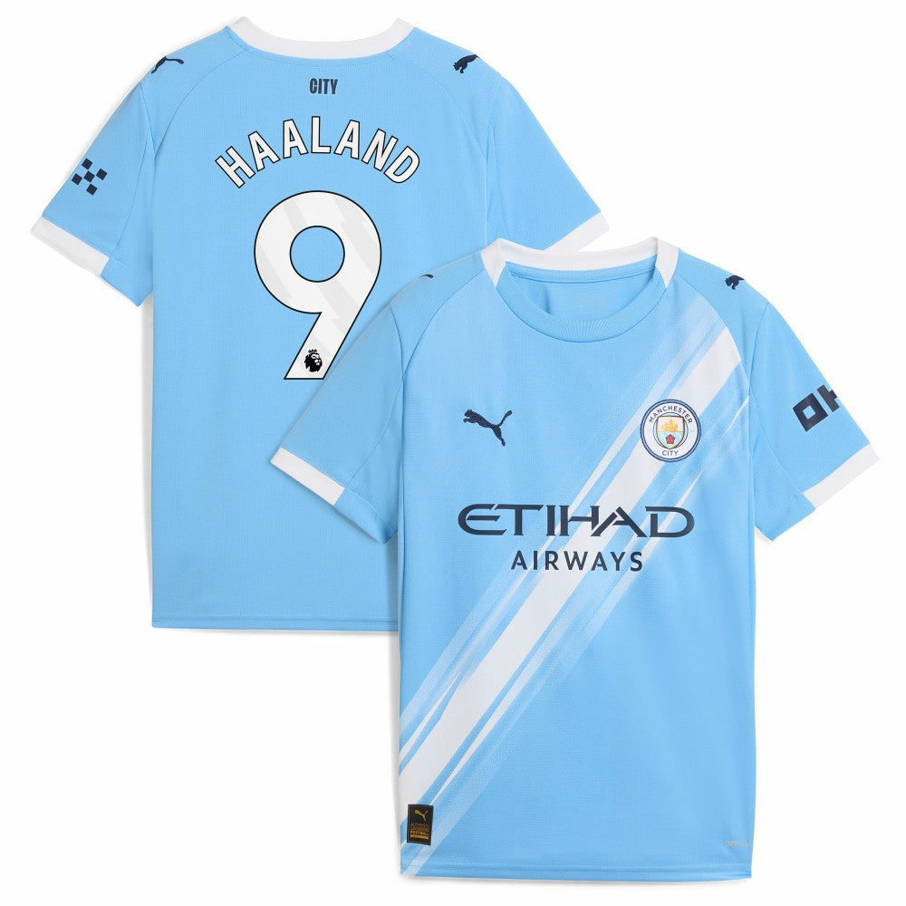 Erling Haaland Manchester City Youth 2025/26 Home Replica Player Jersey Sky Blue - Puma