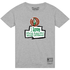 Boston Celtics I Love This Team T-Shirt Heather Gray | Mitchell & Ness online