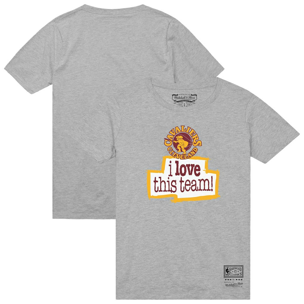 Cleveland Cavaliers I Love This Team T-Shirt for sale Heather Gray | Mitchell & Ness online