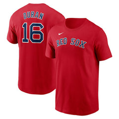 Jarren Duran Boston Red Sox Nike Fuse Name & Number T-Shirt - Red - Nike Sale
