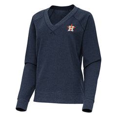 Houston Astros Antigua Women's Varsity Tri-Blend V-Neck Long Sleeve T-Shirt - Heather Navy - MLB Sale
