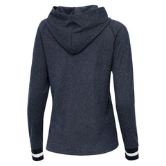 Houston Astros Antigua Women's Trek Pullover Hoodie - Heather Navy - MLB Lifestyle